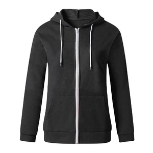 Sweat-shirts à capuche d'hiver pour femmes de haute qualité, personnalisés, en tissu jacquard tissé, avec fermeture éclair, effet délavé à l'acide et à la pierre, et badge à sequins - Product Image 5