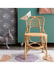 Silla mecedora para niños hecha de ratán natural. Silla mecedora con forma de caballo. - Product Image 6