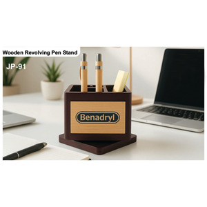 Porte-stylo en bois classique personnalisé pour le bureau, idéal pour la Saint-Valentin et les remises de diplômes - Product Image 5