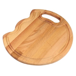 Tabla de cortar de bambú con mango redondo de diseño de madera de mango natural de cocina respetuosa con el medio ambiente - Product Image 1