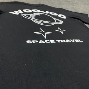 T-shirt noir pour homme, imprimé, manches courtes, col rond, tricoté, décontracté, à porter au quotidien - Product Image 5