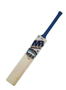 Bate de Críquet MBS MB Malik Edición Limitada, Ligero y Duradero, con Pegatinas Azules, Willow, Punto Dulce Bajo-Medio, con Funda - Product Image 4