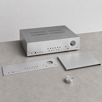 Produsen Casing Amplifier Audio Aluminium OEM Kustom Sesuai Gambar untuk Perakitan Speaker HiFi dan Power Amplifier