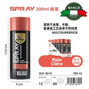 Peintures artistiques rouge clair 200 ml - Product Image 3