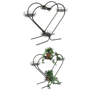 Soporte para plantas de jardín de acero sólido con recubrimiento de polvo negro, para interiores y exteriores, expositor de macetas de metal al precio más bajo. - Product Image 2
