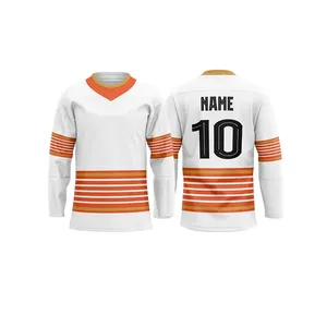 Camiseta de Hockey sobre Hielo Personalizada, Uniforme de Equipo Sublimado, Transpirable, de Secado Rápido, Proveedor OEM ODM - Product Image 2
