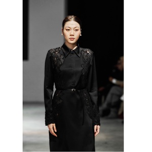 Vestido Elegante de Alta Costura, Nuevo Vestido Largo con Adornos, 89% Triacetato, 11% Poliéster, Estilo Clásico Informal - Product Image 6