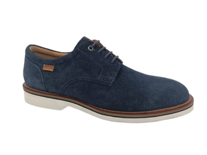 Chaussures habillées en daim pour hommes à bout rond et lacets, bleu marine, semelle intermédiaire en EVA, semelle extérieure en caoutchouc, toutes saisons - Product Image 1