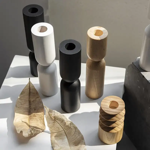 Candelabros de madera negros modernos al por mayor para decoración de centros de mesa, accesorio para velas cónicas, Ramadán, por MULTI CRAFT - Product Image 3