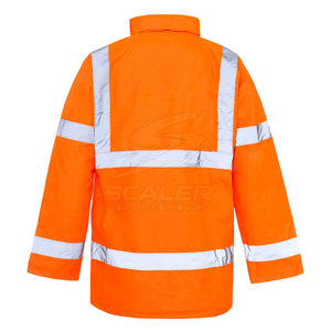 Chaqueta de seguridad para hombre con colores brillantes y material reflectante, ideal para la construcción y uso industrial - Product Image 2