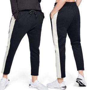 Pantalones Deportivos Negros de Punto para Hombre con Franja Lateral, Cintura Elástica con Cordón, Pantalones Casuales para Fitness y Atletismo - Product Image 6
