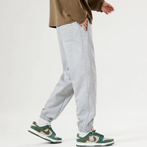 Pantalon de survêtement en coton taille haute décontracté pour homme, coupe ample, grande taille, longueur extra longue 115 cm, idéal pour l'automne - Product Image 4