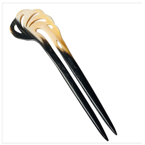 Accessoires de coiffure écologiques en corne de buffle polie, fourchettes à cheveux uniques, pinces à cheveux artistiques de collection, style Love - Product Image 3