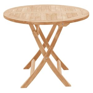 <b>Folding</b> Round Solid Wood <b>Dining</b> <b>Table</b> for Mall Use Durable Eco-Friendly Modern Minimalist Design 2 Seating Capacity - Product Image 2