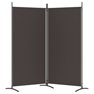 Separador de Ambientes de Tela Marrón de 2 Paneles, 68.9"x70.9", Biombos y Separadores Elegantes - Product Image 4