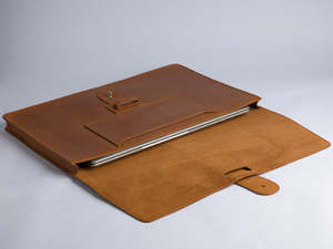Classic Genuine Leather <b>Laptop</b> <b>Sleeve</b> 15.0" x 11.0" Protective Case for 16" MacBook Pro - Product Image 3