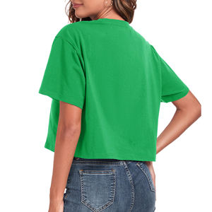 Camiseta Corta Informal Extra Grande con Logotipo Personalizado para Mujer, Verano, Manga Corta, Algodón Suave y Ligero, Corte Holgado, Estilo Urbano - Product Image 4