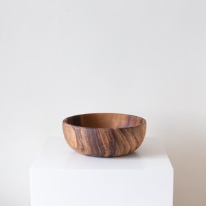 Tazón de Madera Artesanal, Plato para Servir de Madera Natural, Tazón Hecho a Mano para Frutas, Ensaladas y Aperitivos, Decoración Clásica para Mesa de Comedor, Accesorio de Cocina para Fiestas - Product Image 4