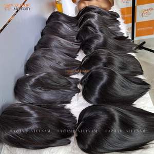 Venta al por mayor sedoso onda recta estilo cutícula alineada pelucas de cabello Remy Grado 1 extensiones de cabello humano vietnamita crudo - Product Image 1