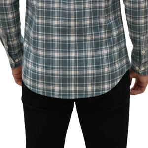 Teal Blue Plaid <b>Men</b> <b>Flannel</b> <b>Shirt</b> Long Sleeve Button Down Checkered Casual <b>Shirt</b> Soft Brushed Fabric Fashion Streetwear - Product Image 6