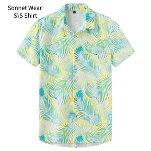 Chemise hawaïenne boutonnée pour homme, manches courtes, vêtements décontractés d'été - Product Image 5