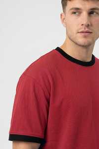 T-shirt décontracté pour homme en coton coupe courte, col rond, manches courtes, style streetwear, épaules tombantes, coupe ample et épaisse - Product Image 2