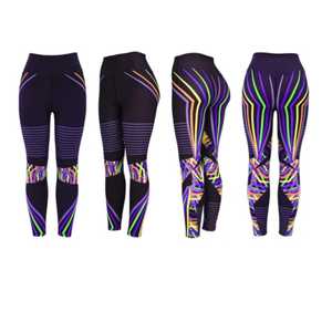 Leggings Largos de Cintura Alta para Mujer, Diseño Estampado Multicolor Arcoíris, Tejido Elástico, Ropa Casual de Invierno, Directo de Fábrica - Product Image 5