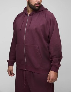 Conjunto Deportivo OEM de 430 g/m², Sudadera con Cremallera y Pantalones Deportivos Extra Grandes, Unisex, Color Sólido - Product Image 2