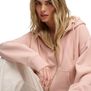 Sudadera Larga con Capucha para Mujer, Estampada, Casual, Holgada, de Color Sólido, con Cierre Frontal y Bolsillos, para Otoño - Product Image 5