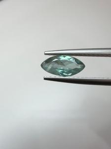 Alexandrite naturelle taille marquise, pierre précieuse non montée, 1,00 ct, 9,80x4,60 mm, vert turquoise, à facettes, à changement de couleur, pour collectionneur de pierres précieuses - Product Image 1