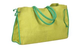 Sac en jute vert pour femmes, petit fourre-tout à main, Logo personnalisé, toile de Jute écologique réutilisable, pour courses, cadeaux - Product Image 2