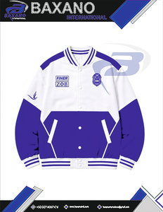 เสื้อแจ็คเก็ตวาร์ซิตี้ Zeta Phi Beta ZPB สีน้ำเงินขาว แบบตัวอักษรกรีก ปักลายสไตล์วิทยาลัย สำหรับผู้หญิง - Product Image 4