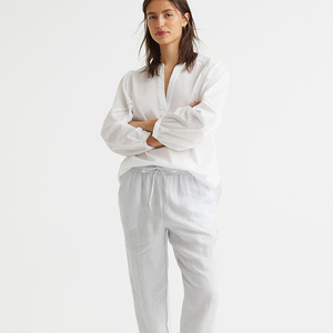 Pantalon long décontracté en polyester pour femme DYNAMO GEARS, coupe bootcut, taille haute à cordon, imprimé animal, épais et chaud pour l'hiver, style vintage - Product Image 2