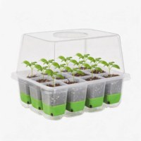 Barquettes de semis réutilisables en plastique durable à 12 alvéoles, pots de pépinière pour la germination et la croissance des plantes