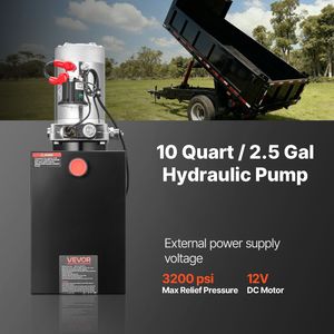 Centralina Idraulica Monofase da 10 Litri per Rimorchio Ribaltabile, Pompa 3200 PSI Pressione Massima, 0.91 GPM, Attrezzatura per Movimentazione Materiali - Product Image 2
