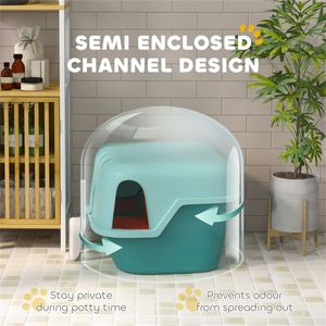 Lettiera per Gatti Smart XL con Pulizia Automatica e Ampio Spazio Interno - Sabbia e Plastica Facili da Pulire e Design Carino per Gattini - Product Image 6