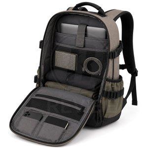 Sac à dos de randonnée imperméable REVIBE 30-40L en polyester, coque souple, léger, rectangulaire, unisexe, avec poches zippées pour une utilisation en extérieur - Product Image 5