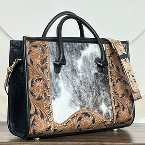 Nouveaux Sacs Fourre-Tout Femme en Cuir de Vachette Façonné à la Main avec Clous Floraux, Sacs à Bandoulière de Soirée Designer – Collection Super Septembre 2026 - Product Image 4