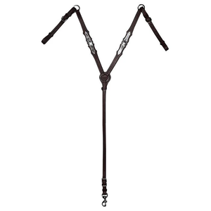 Collar de Pecho para Caballo Estilo Western de Cuero Dakota, Doble Capa, Premium, con Herrajes Plateados de Lujo, Duradero - Product Image 5