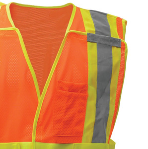Chaleco de Seguridad Transpirable con Banda Ancha, Cinta Reflectante de Alta Visibilidad, Múltiples Bolsillos, Tela de Malla para Operaciones de Seguridad en Sitios, Chaleco para Hombre - Product Image 5