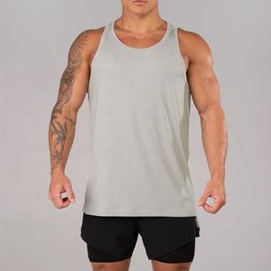 Camiseta Deportiva de Tirantes para Hombre, Cuello en V, de Poliéster y Algodón, Tejido de Punto, Sin Costuras, Secado Rápido, Transpirable, Personalizada con Impresión por Transferencia de Calor, para Maratón y Gimnasio - Product Image 2