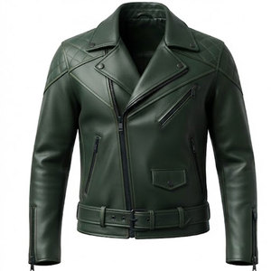 Chaqueta de Cuero de Alta Calidad para Motociclistas con Diseño Moderno y Elegante, Acabado Premium y Herrajes Duraderos para Hombre - Product Image 1