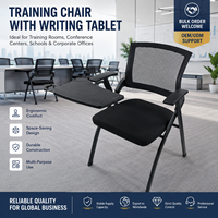 Chaise d'entraînement pliable avec tableau d'écriture Bureau d'étudiant et chaise intégrés Table et chaise de salle de conférence