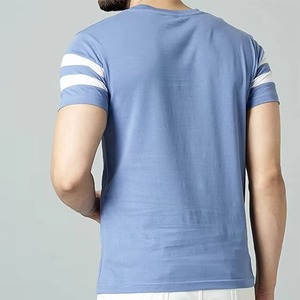 Camisetas para Hombre de Alta Calidad, Ligeras, Estilo Casual, Transpirables, de Algodón, Color Sólido, Diseño a Rayas Blancas - Product Image 5