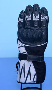 Gants de moto unisexes en cuir véritable pour l'hiver, protection complète des doigts, protection des articulations, écran tactile, imperméables, respirants - Product Image 4