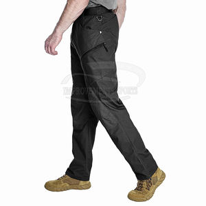 กางเกงกีฬาเข้ารูปของผู้ชายกางเกงผ้าคอตตอน100% แฟชันผ้ายืดมีกระเป๋าตรงขอบกางเกงขายส่ง - Product Image 2