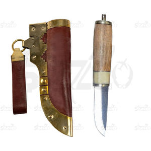 Cuchillo Puukko Hecho a Mano Personalizado |   Cuchillo de Supervivencia Nórdico de Hoja Fija de Acero con Alto Contenido de Carbono |   Cuchillo de Caza y Camping con Funda de Cuero - Product Image 2