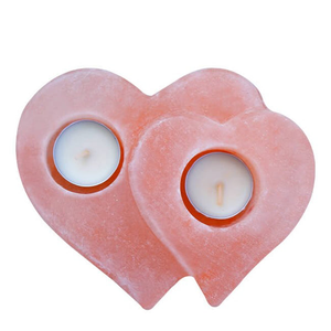 Himalayan Salt Candle Holder Two Hole Crafted Crystal Pink Rock Salt Tea Light - Product Image 4