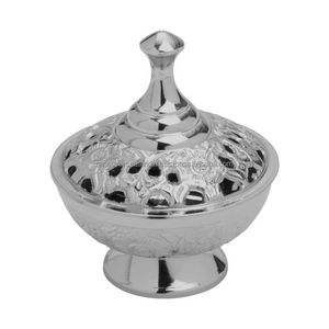 Quemador de incienso tibetano hecho a mano, ecológico, de latón niquelado, para Dhoop Bakhoor, a los mejores precios. - Product Image 4