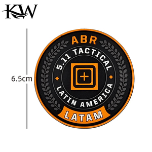 Target practice 3D PVC Tactical luminous embroidery Patch Hook Backing tactic Outdoor Backpack Rubber embroidery Capsule <b>Badge</b> - Product Image 4